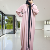 Abaya Kimono Avec Broderie Fassi - Deux piéces