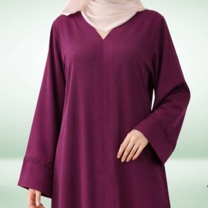 Abaya Avec Zwaq Lmaalam Sur Manche